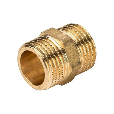 Ниппель STOUT SFT 0003 - 1/2" (для стальных труб, латунь без покрытия)