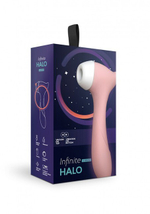 Вакуумный бесконтактный стимулятор клитора и вибратор Infinite Halo перезаряжаемый (Цвет: персиковый)