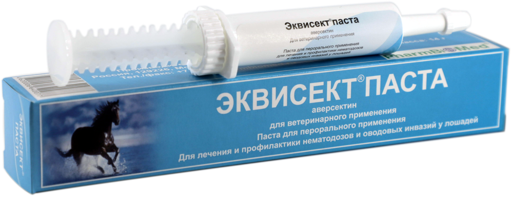 ЭКВИСЕКТ Паста противопаразитарная для лошадей, 14 г