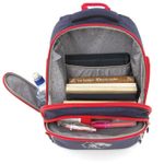 Рюкзак BRAUBERG CLASSIC, легкий каркас, премиум материал, Lion, синий, 37х32х21 см, 228829