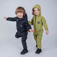 Комбинезон с капюшоном и карманами "Графит" утепленный
