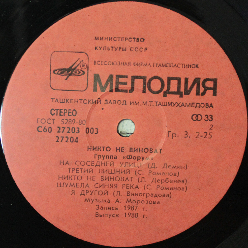 Форум / Никто Не Виноват (LP)