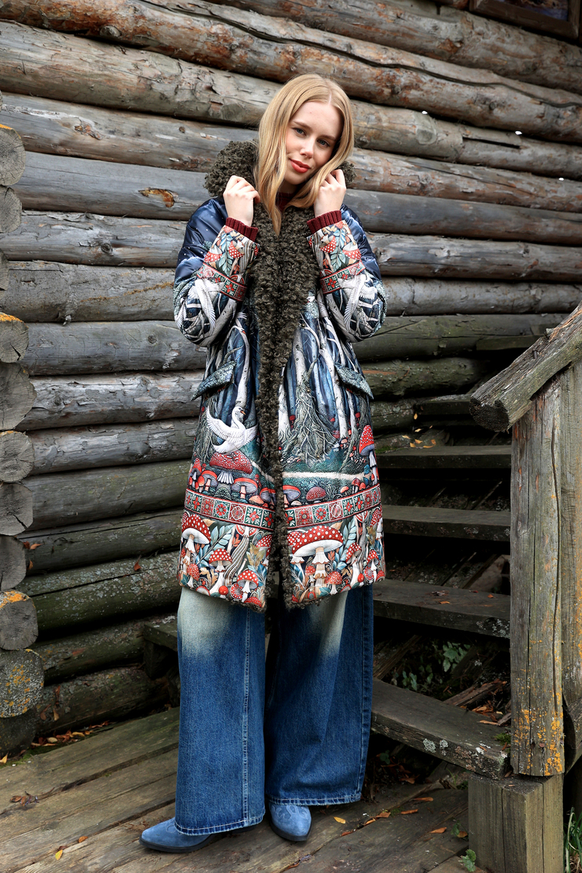 Coat "Cappuccino-2. Visiting Baba Yaga"