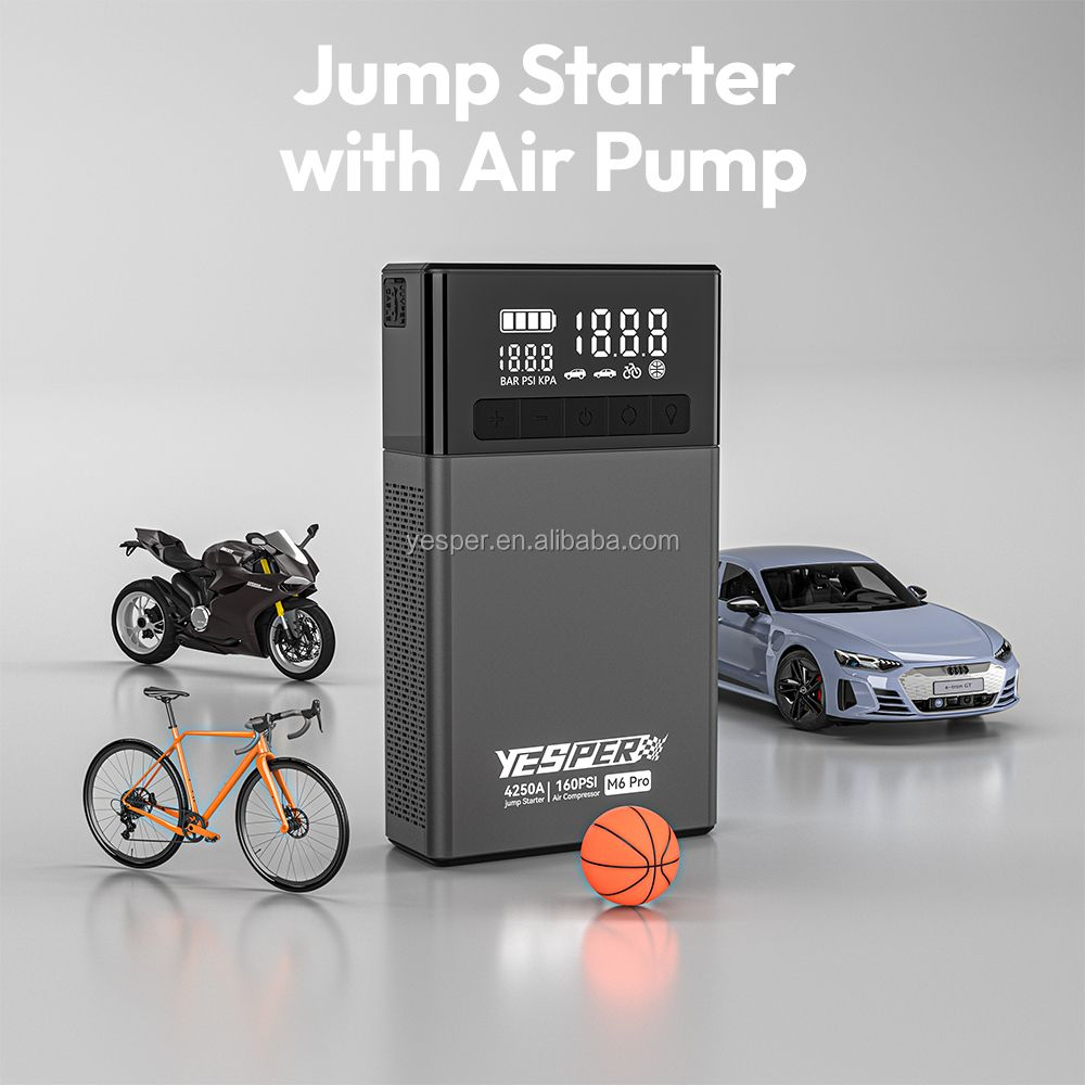 Устройство пусковое портативное бустер с компрессором 88.8Wh 4250A YESPER M6 Pro