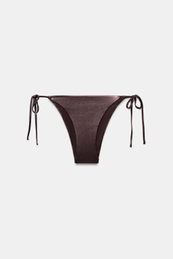 ZARA ПЛАВКИ-БИКИНИ С МЕТАЛЛИЧЕСКИМ ЭФФЕКТОМ, КОРИЧНЕВЫЙ