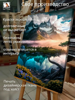 Картина "Утренняя река", для интерьера 30х40см 1шт.
