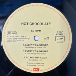 Винтажная виниловая пластинка LP Hot Chocolate Every 1's A Winner (Sexy Remix) (Германия 1987) (45 RPM, Maxi Single)