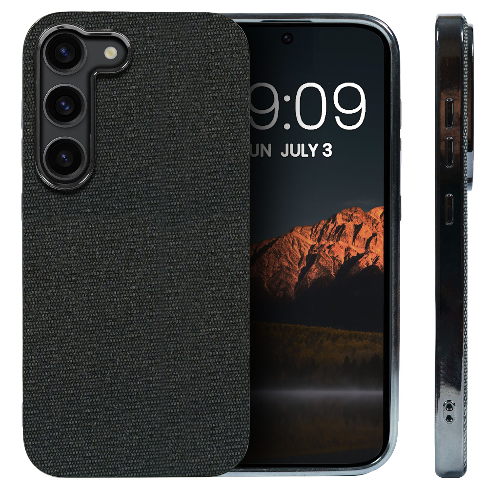 Дизайнерский чехол для SAMSUNG S23 (не ULTRA,PLUS,FE) с мягкой тканевой поверхностью