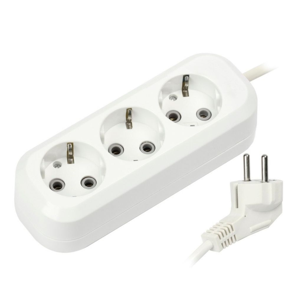 Удлинитель бытовой 3 гн, 7 м, ПВС, 3х1 мм2, с/з, Smartbuy, SBE-16-3-07-Z