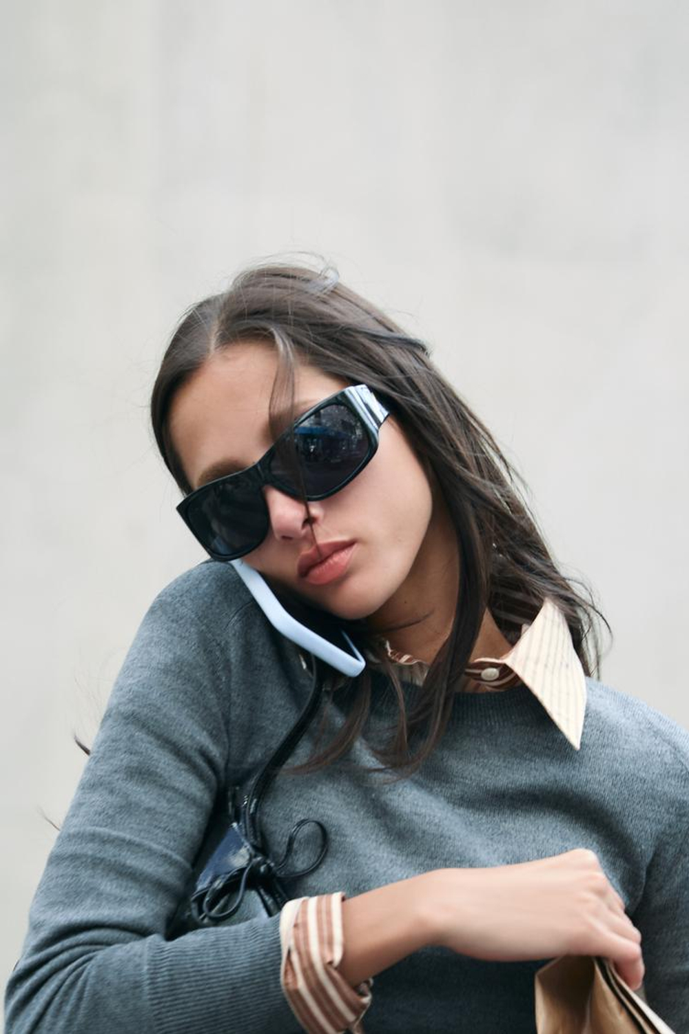 ZARA УКОРОЧЕННЫЙ ШЕРСТЯНОЙ СВИТЕР, МЯГКИЙ СЕРЫЙ