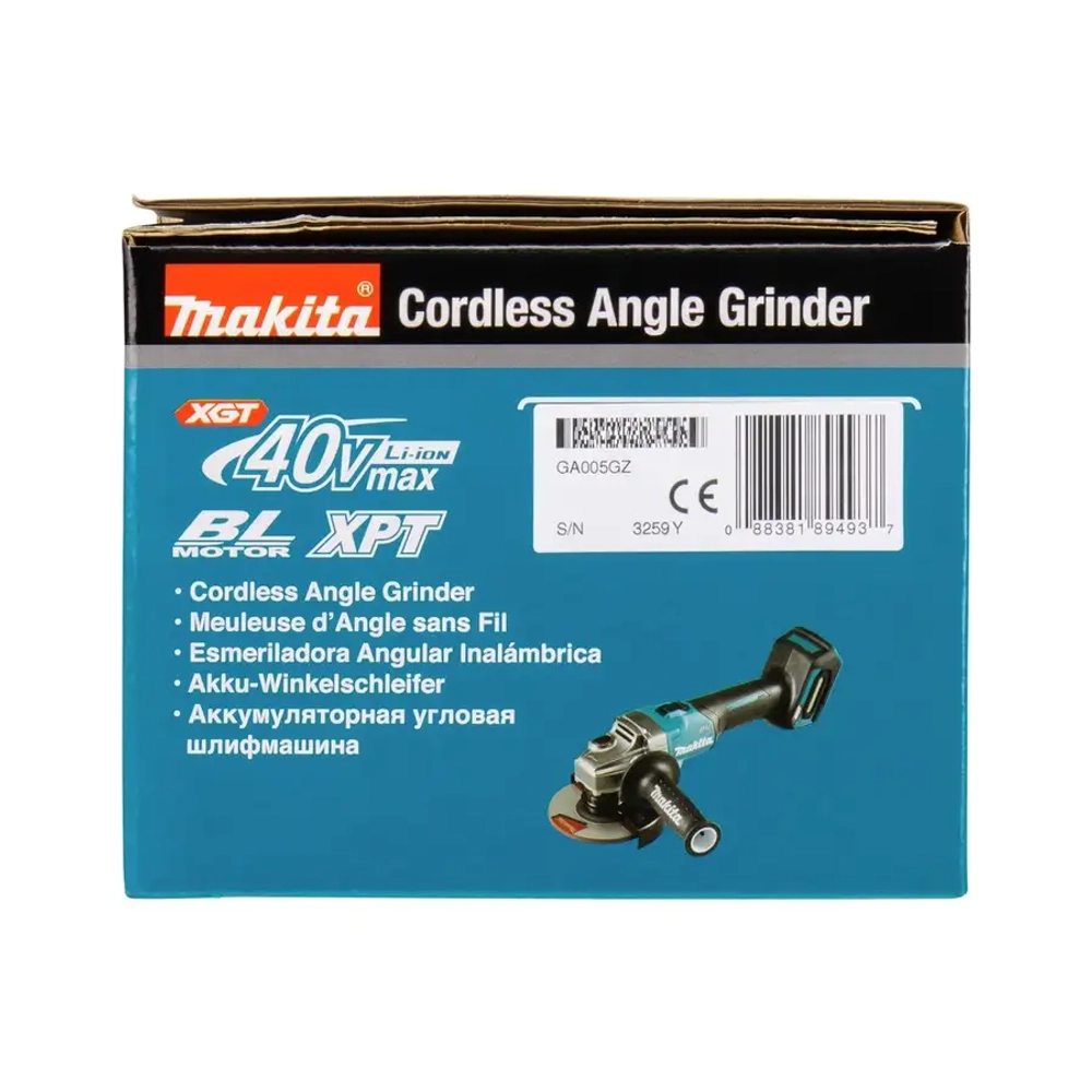 Аккумуляторная угловая шлифовальная машина 125 мм XGT® Makita GA005GZ