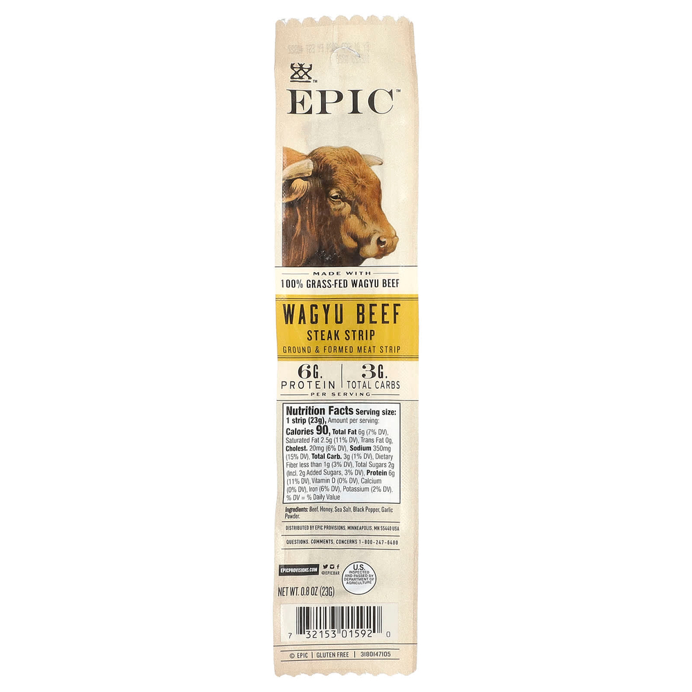 Epic Bar, Говяжий стейк вагю, 23 г (0,08 унции)