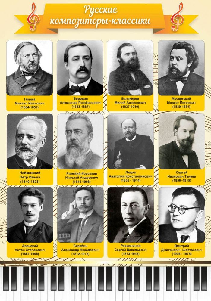 Стенд "Русские композиторы-классики"