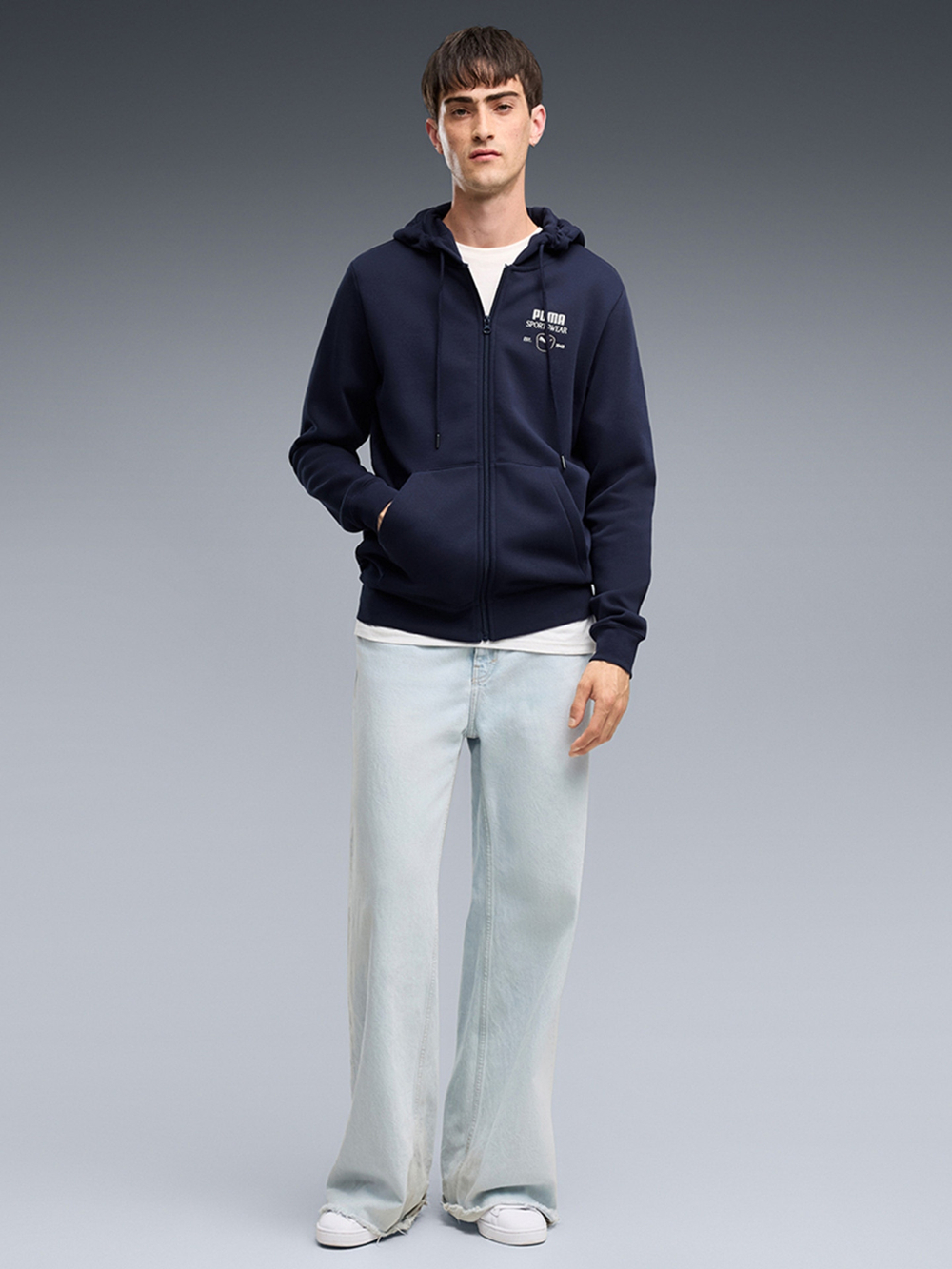 Толстовка мужская PUMA PUMA CLASS Graphic Full-Zip Hoodie FL
