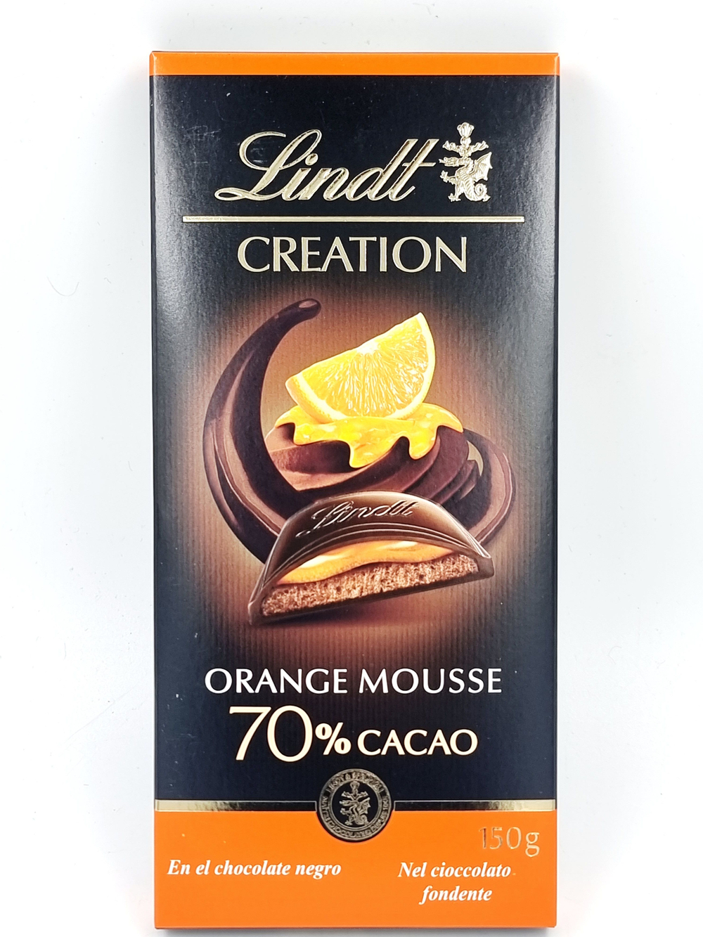 Шоколад Lindt CREATION 70% Апельсин 150 г (Из Финляндии)