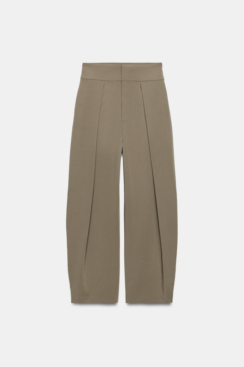 ZARA БРЮКИ BALLOON С ЗАЩИПАМИ, РЫЖЕВАТО-КОРИЧНЕВЫЙ