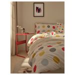 Комплект постельного белья IKEA BRUKSVARA (БРУКСВАРА), Белый с рисунком, 150х200 см