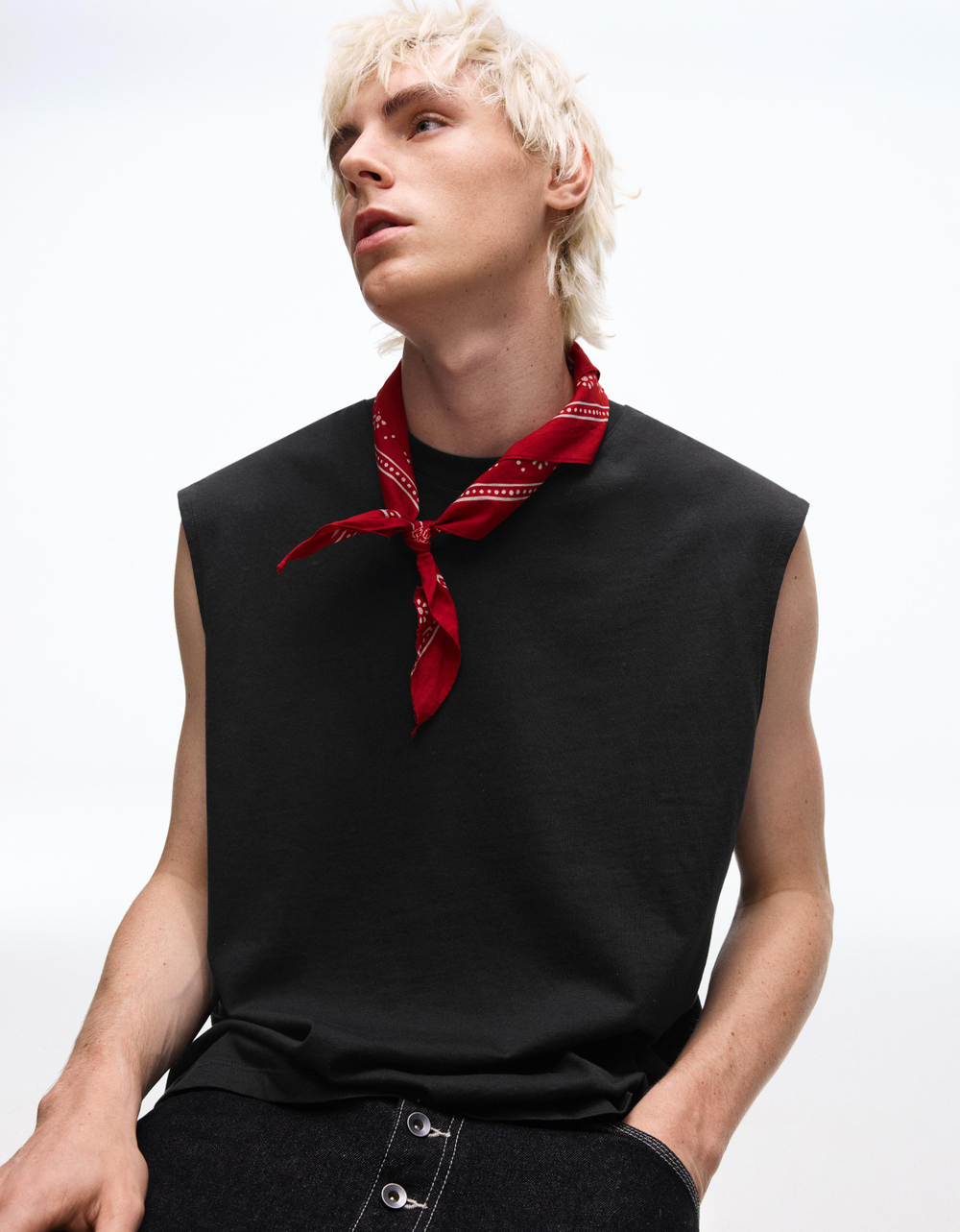 Мужская футболка без рукавов - BERSHKA