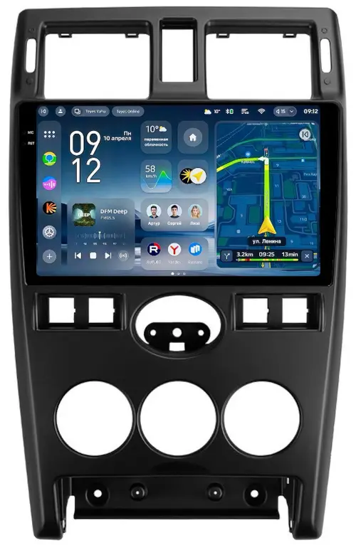 Магнитола для Lada Priora 2007-2013 (рамка черная тип 2) - Teyes CC4-PRO монитор 9.5" 2K QLED на Android 13, Быстрейшая, Snapdragon 778G, ИИ, CarPlay, DSP, 4G SIM-слот