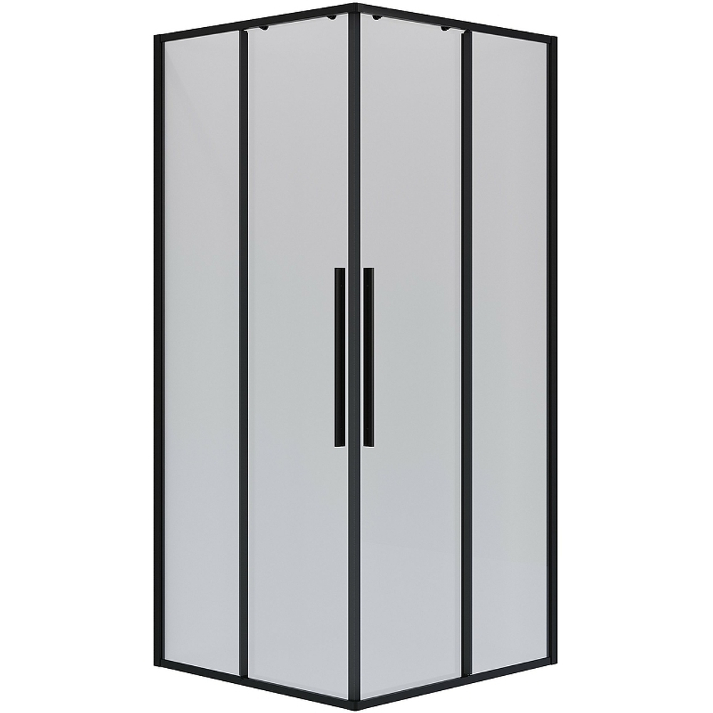 Душевой уголок Niagara Nova 100х100 NG-6824-34BLACK профиль Черный матовый стекло прозрачное