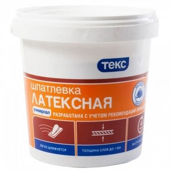Фото Шпатлевка латексная Текс Универсал 5 кг Шпатлевка латексная Текс Универсал 5 кг