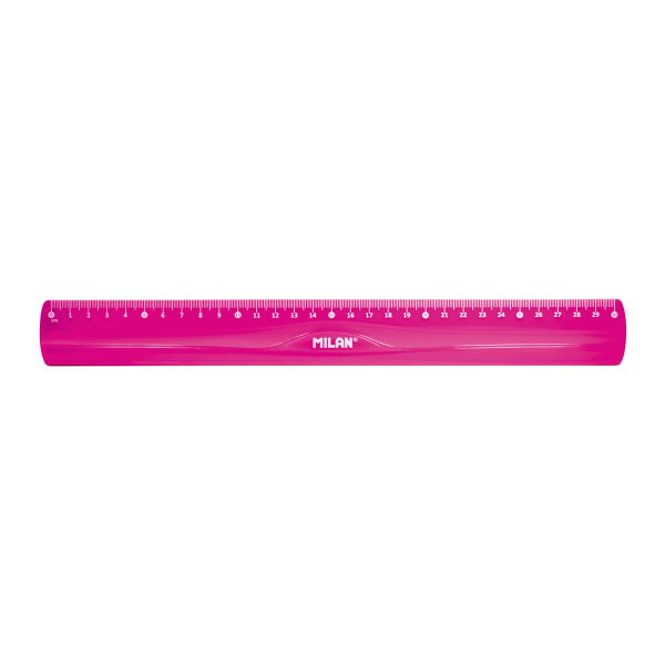 Линейка Acid Flex&Resistant 30 см, в пакете, розовый 353801P, Milan