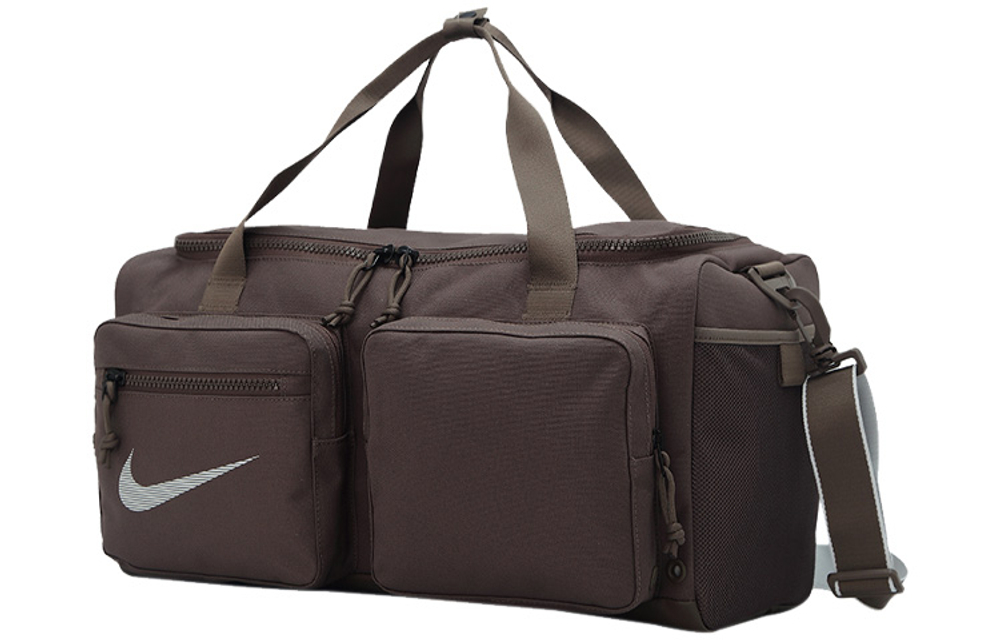 Nike Polyester Portable Crossbody Basketball Bag, Travel Bag, Gym Bag Large Unisex Dark Wood Umber