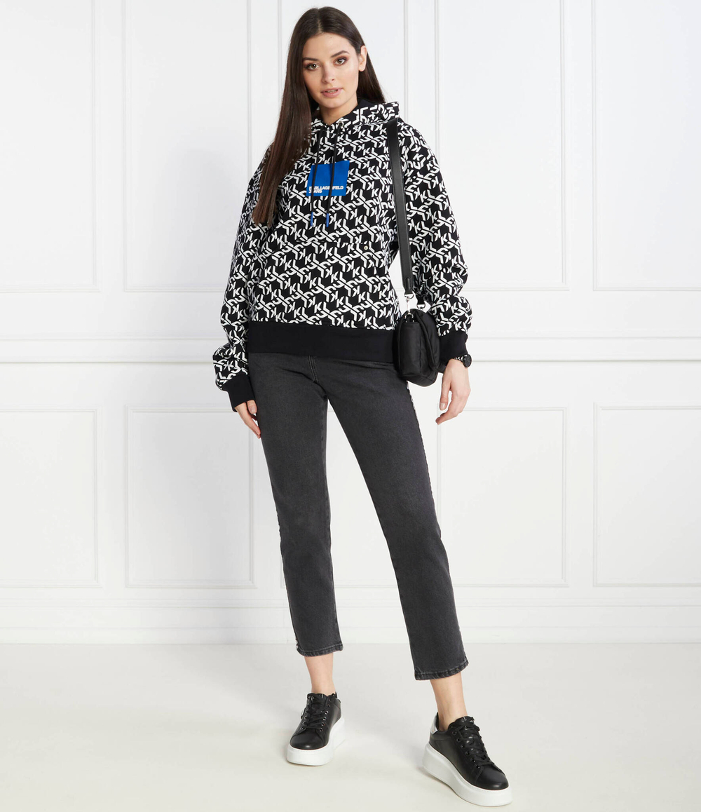 Худи monogram Karl Lagerfeld Jeans - черный(240J1809)