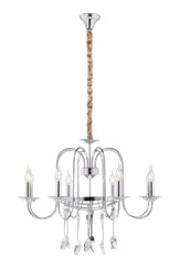 Люстра подвесная NewRgy 1702/8 CH, 8×40 Вт, хромированная