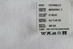 Рогожка Cotonelo Bergerac (Котонело Бержерак) C 01 rojo