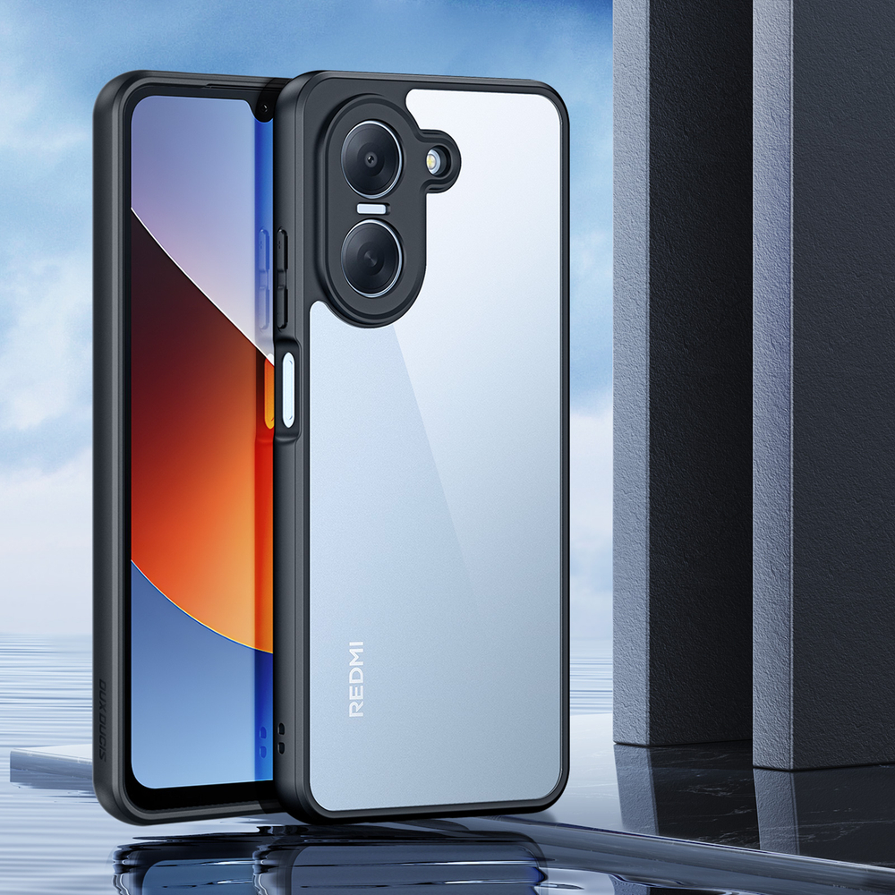 Чехол усиленный прозрачный с черными рамками для Xiaomi Redmi A7 Pro 4G и Poco C81x, серия Aimo Series Case от Dux Ducis