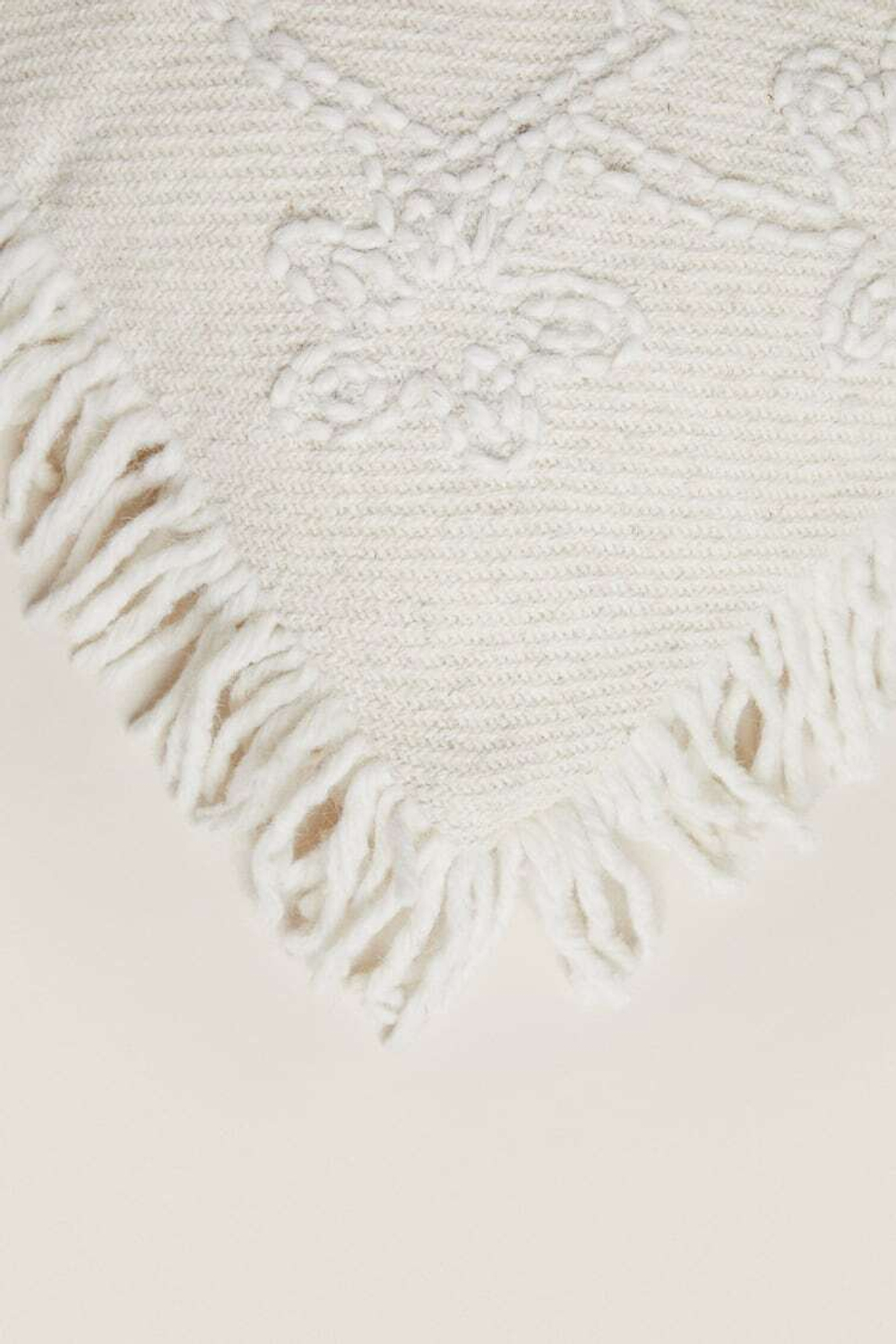 ZARA HOME ШЕРСТЯНОЙ ЧЕХОЛ НА ПОДУШКУ, ЭКРЮ
