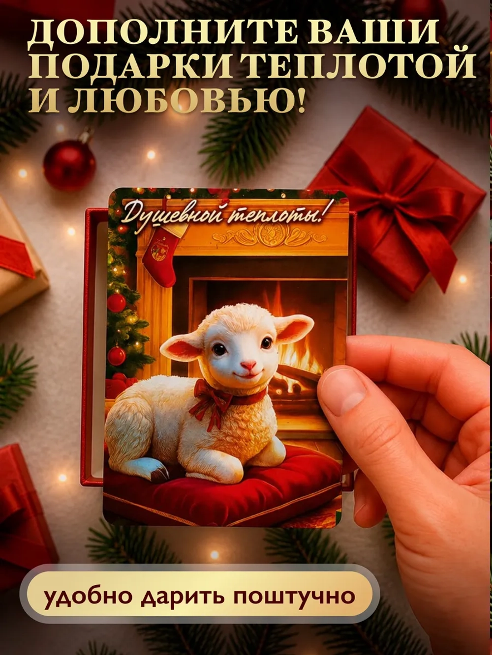 Новогодние магниты на холодильник символ года Овцы 2027
