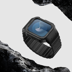 Силиконовый чехол-бампер с ремешком на магнитах от Dux Ducis для часов Apple Watch 38, 40, 41мм, серия Strap One-piece (OA Series)