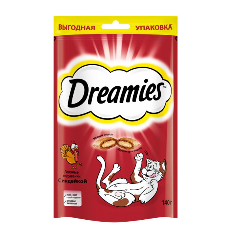 Лакомство для кошек Dreamies c индейкой 140г