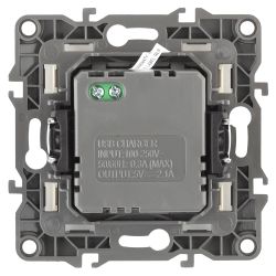 12-4110-13 ЭРА Устройство зарядное USB, 230В/5В-2100мА, IP20, Эра12, бронза | Эра 12