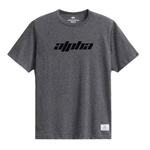 Футболка Alpha Industries Alpha Logos Tee Dark Charcoal Heather (Темно-серый)