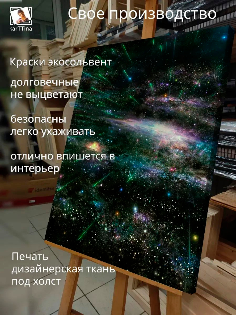 Картина "Далекие вселенные", для интерьера 30х40см 1шт.