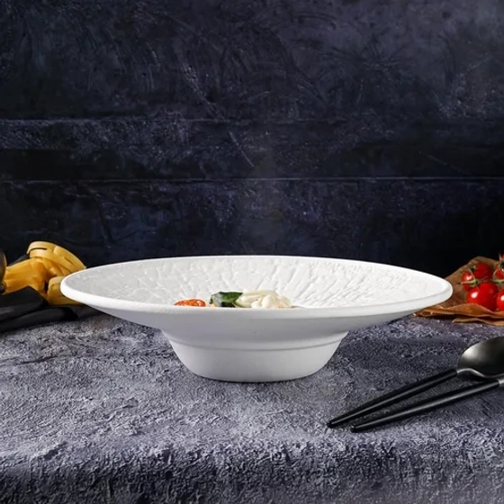 Тарелка глубокая 220 мл d 27 см h6,5 см для пасты White Raw Wood P.L. Proff Cuisine [4]