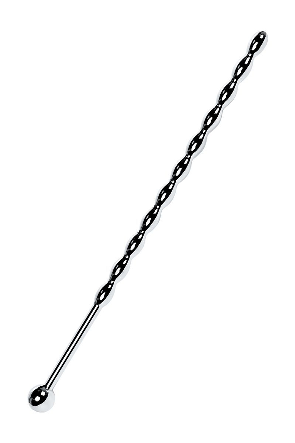 Серебристый длинный уретральный плаг-косичка TOYFA Metal - 15,7 см. (Цвет: серебристый)