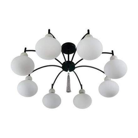 8273/8C NEOCLASSI LN26 041 черный/серый/белый, металл/керамика/стекло Люстра потолочная Е14 8*40W 220V GLORIYA
