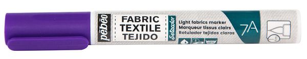 Маркер для светлых тканей 7A Light fabric 1 мм, перо круглое, 6 шт, 803406 Фиолетовый, Pebeo