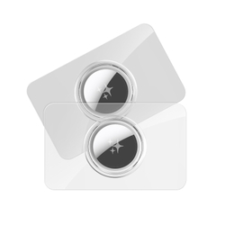 Комплект чехлов (2 шт.) в форме карточки для AirTag, серия PC Card-Shaped Case (прозрачный и серый)