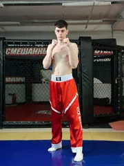 Брюки для кикбоксинга Tomorrow Star PRO красные