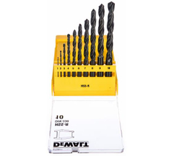 Набор сверл по металлу в пластиковой кассете 10 шт. (1-10 мм; HSS-R) DEWALT DT 5911