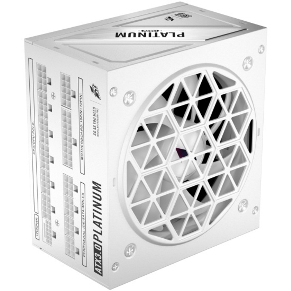 Блок питания 1STPLAYER 1300W NGDP White, модульный, 16 Pin PCIe 5.0, 80 PLUS Platinum (HA-1300BA3-WH)
