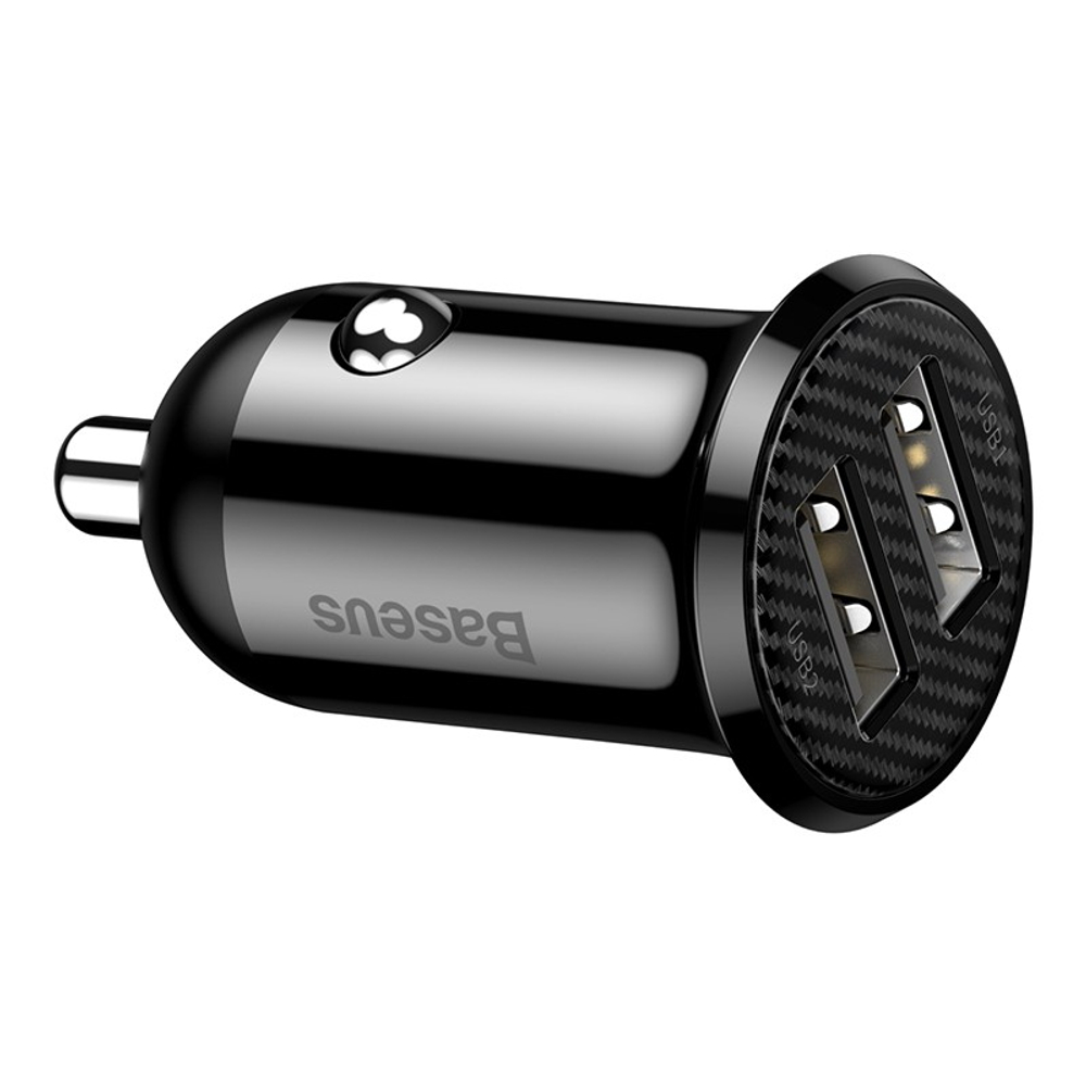 Автомобильное заряд. устр. Baseus Grain Pro 2USB 2.4A (CCALLP-01) черное