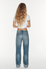 ДЖИНСЫ TRF LOOSE С НИЗКОЙ ПОСАДКОЙ И ОТВОРОТАМИ — ZARA