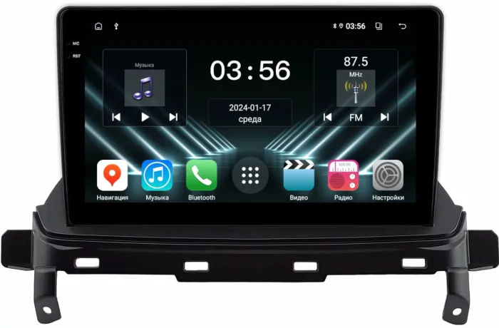 Магнитола для Mitsubishi Eclipse Cross (ШГУ-планшет) - FarCar S280 монитор 9.5" IPS на Android 13, CarPlay