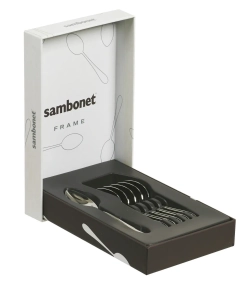 Sambonet Набор из 6 ложек для эспрессо Frame из нержавеющей стали. 52559A37